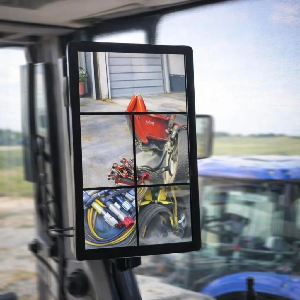 HMI display operating under constant vibration in a machine cab